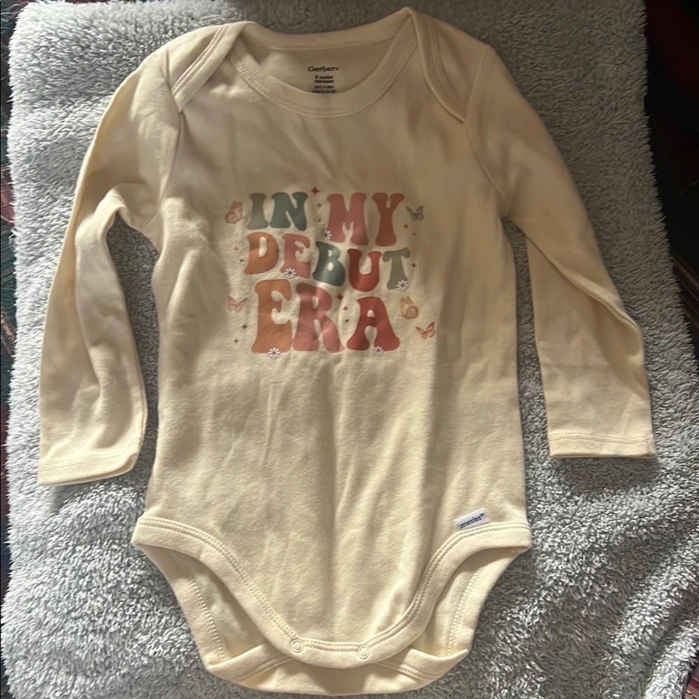 Carter's Cream Bodysuit with Snap Closure